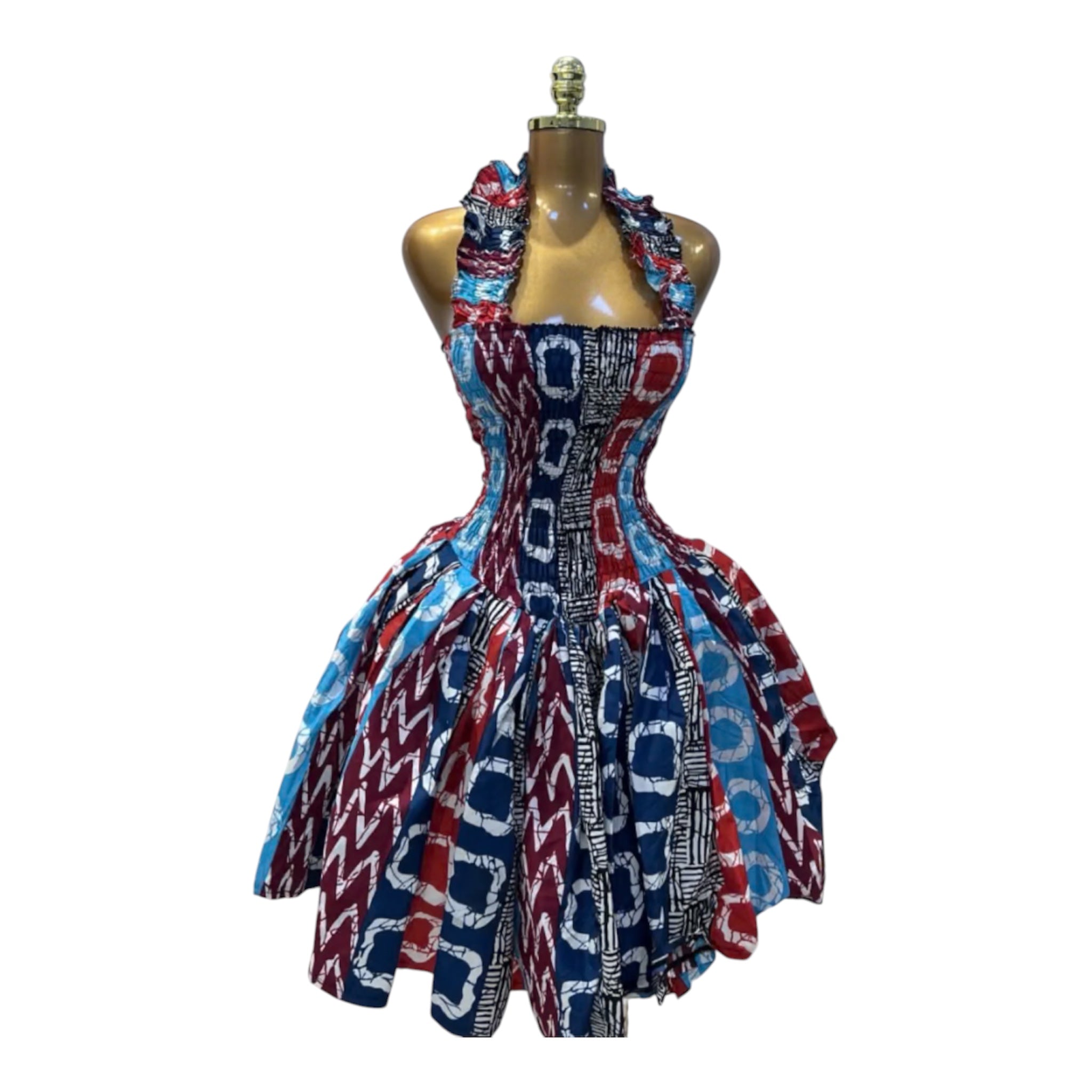 LOLA HALTER NECK SMOKED DRESS