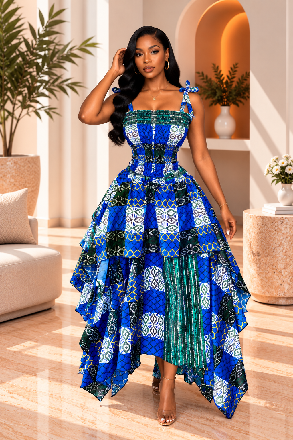 AMINA LUXURY HANDKERCHIEF SKIRT SET