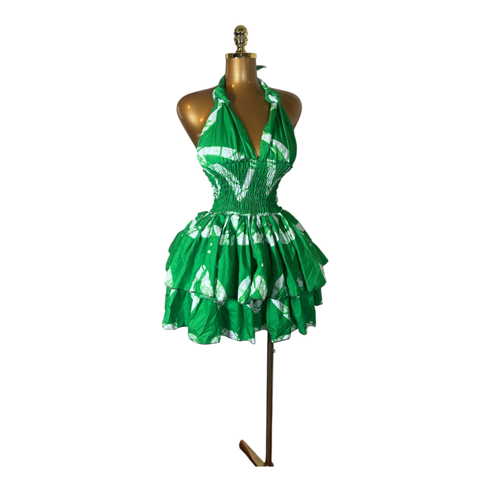 VERA HALTER NECK MINI DRESS