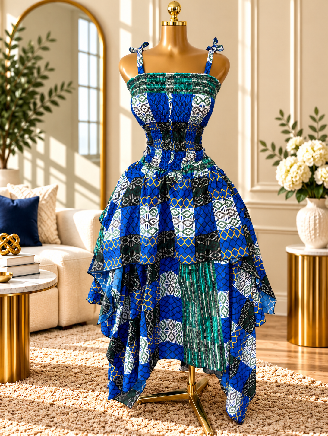 AMINA LUXURY HANDKERCHIEF SKIRT SET