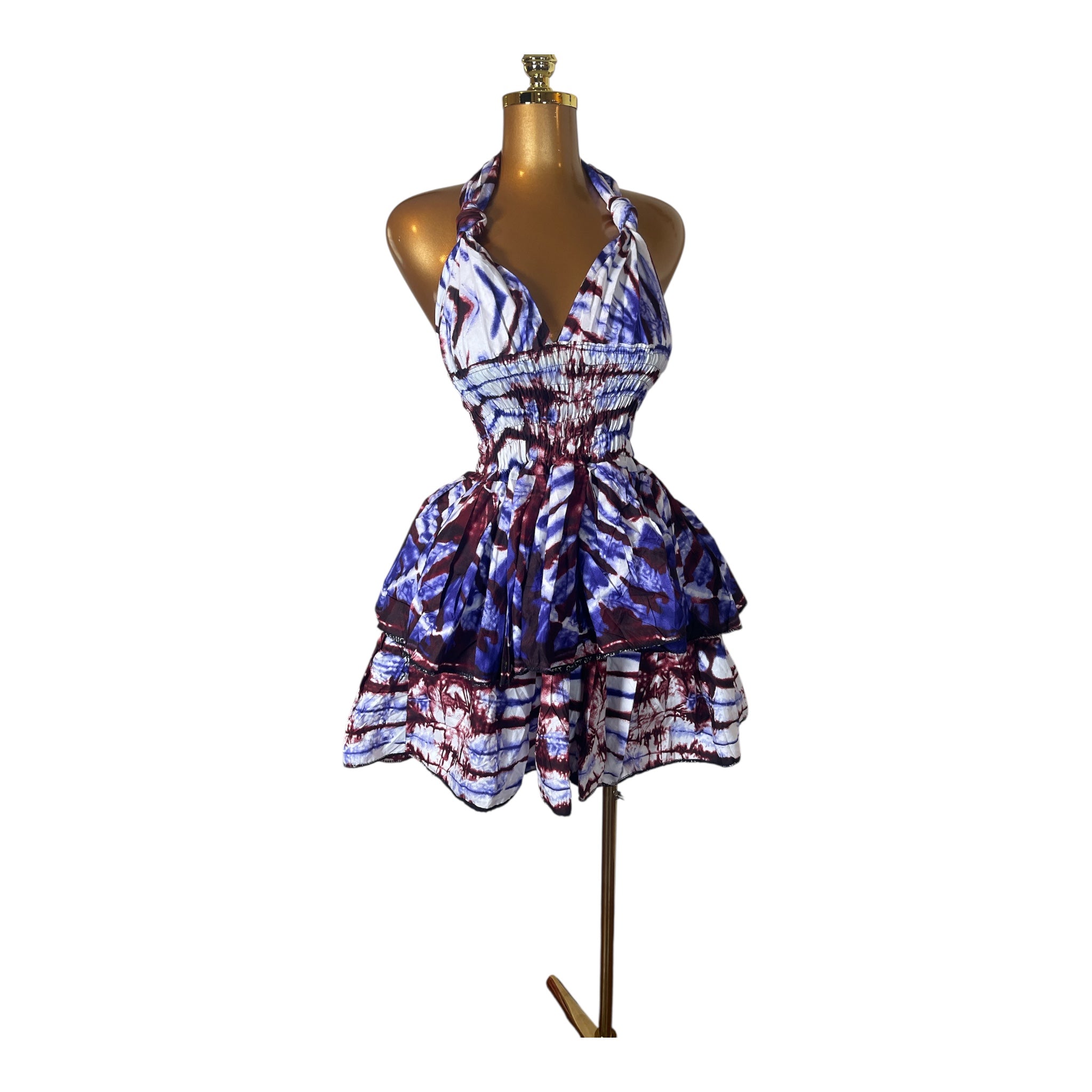 VERA HALTER NECK MINI DRESS