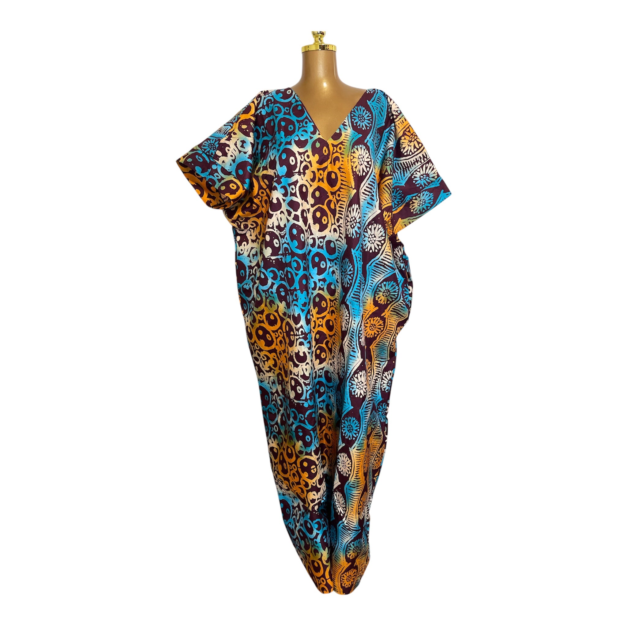 ANKARA CROSS BACK BUBU DRESS