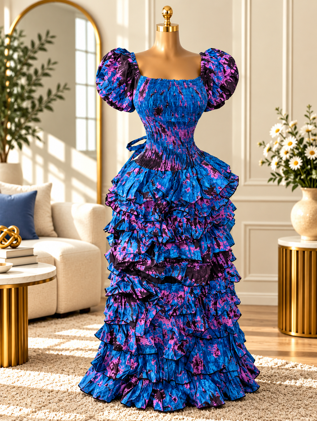 IYABO 9 steps OFF-SHOULDER Ankara dress
