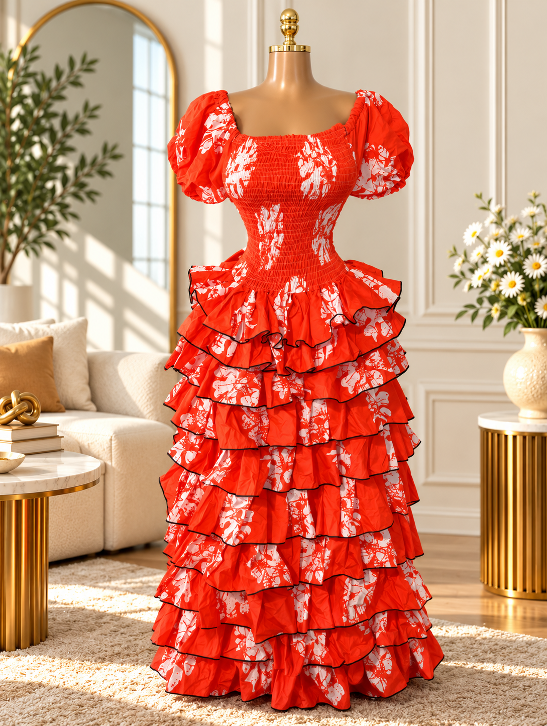 IYABO 9 steps OFF-SHOULDER Ankara dress