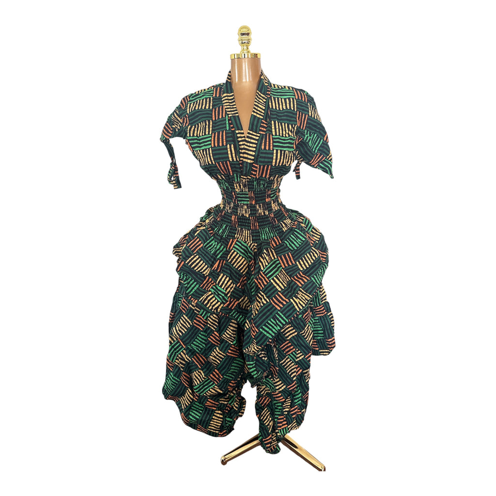 LOLA HANDKERCHIEF SKIRT DRESS WITH SHORT SLEEVES