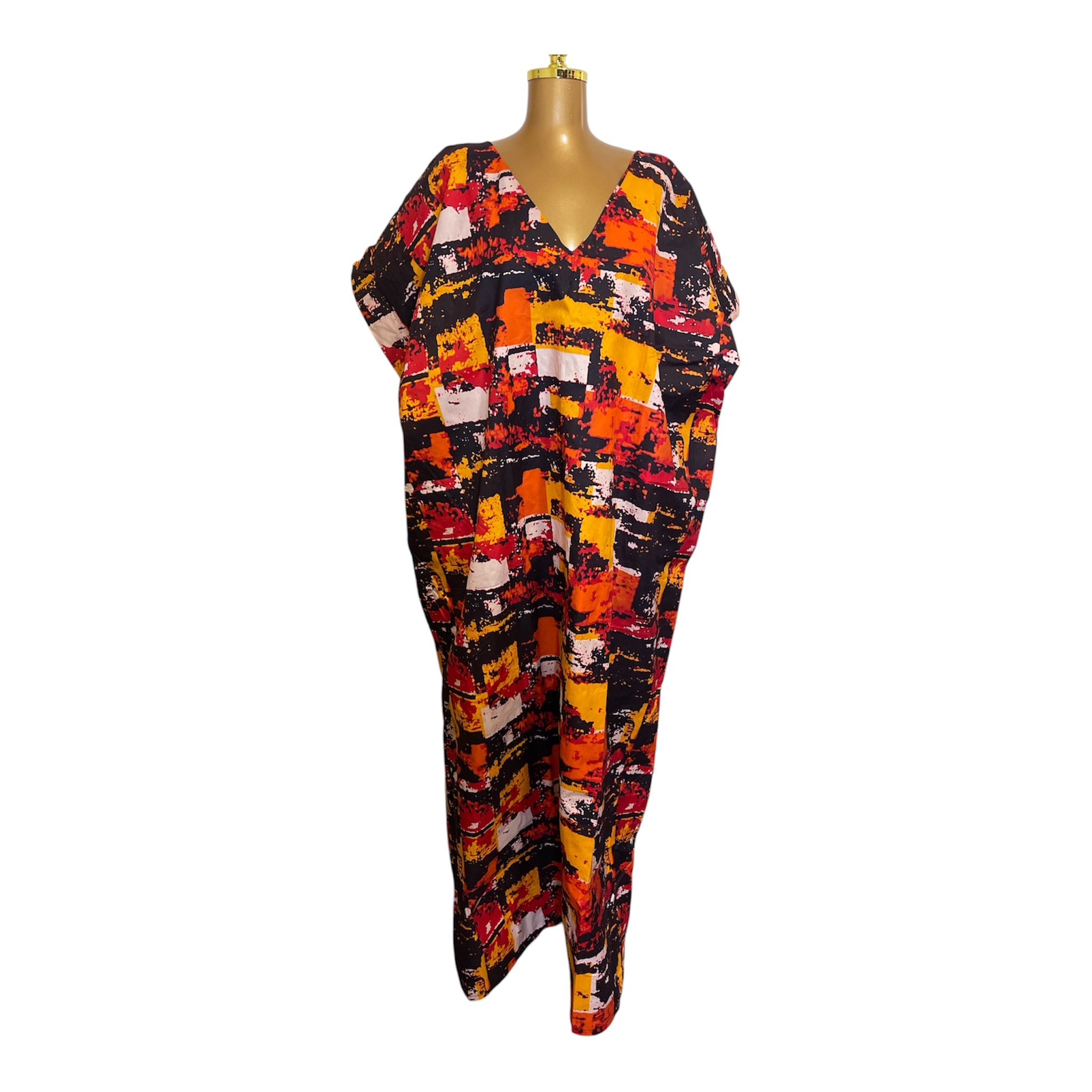 ANKARA CROSS BACK BUBU DRESS