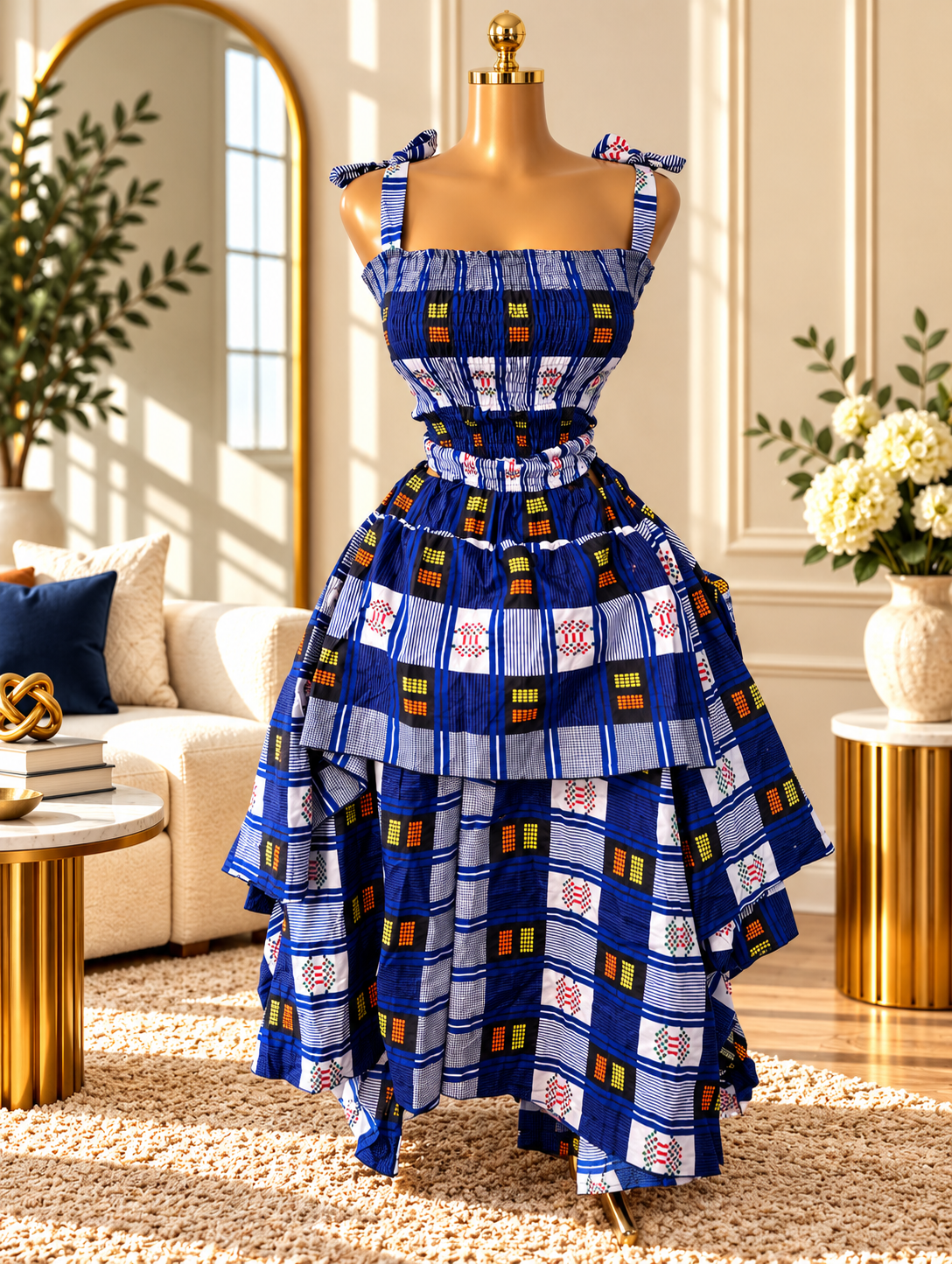 AMINA LUXURY HANDKERCHIEF SKIRT SET