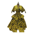 LOLA HANDKERCHIEF SKIRT DRESS WITH SHORT SLEEVES
