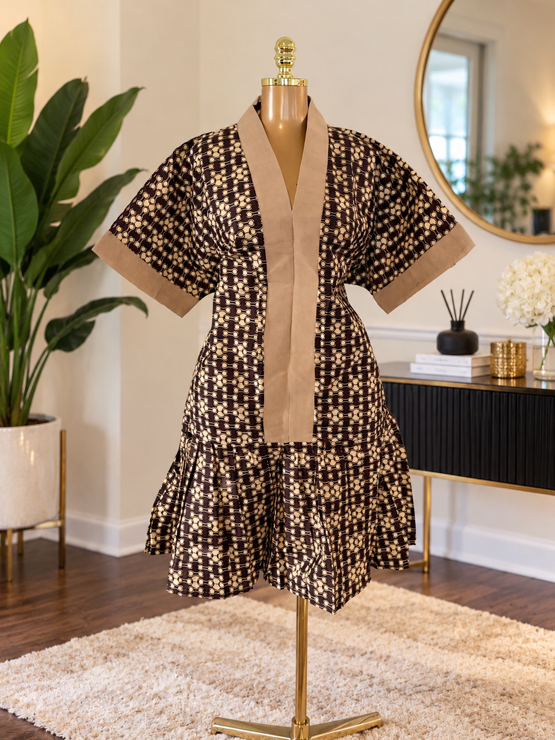 ASANTEWAA SHORT DRESS WITH BELT