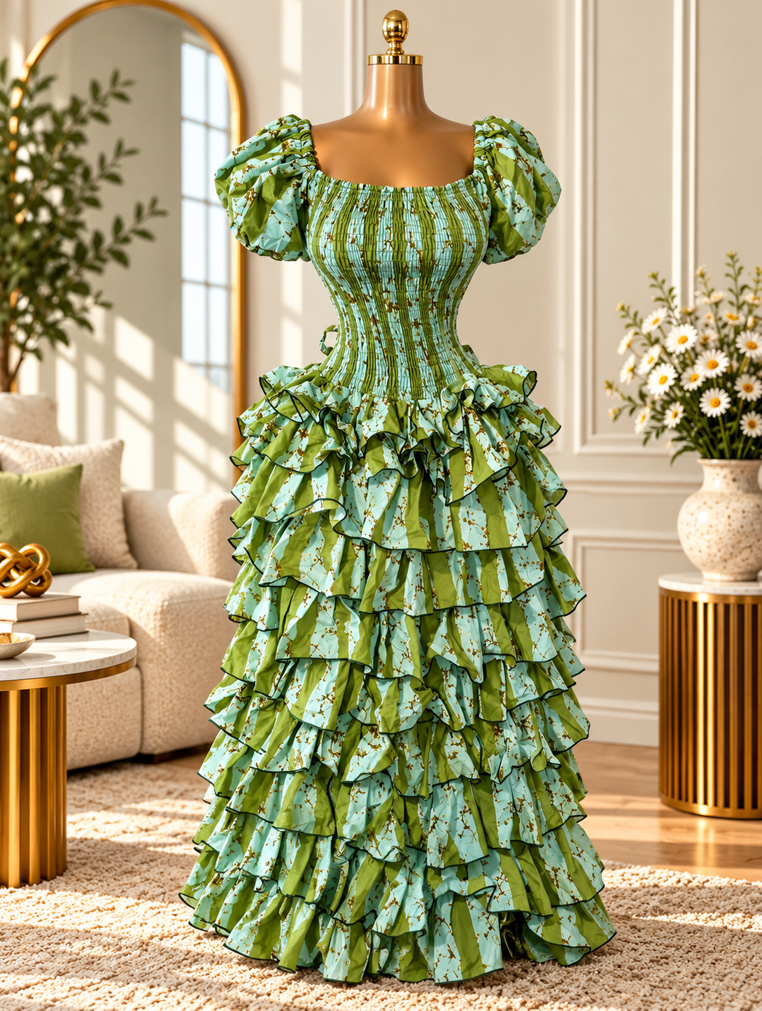 IYABO 9 steps OFF-SHOULDER Ankara dress