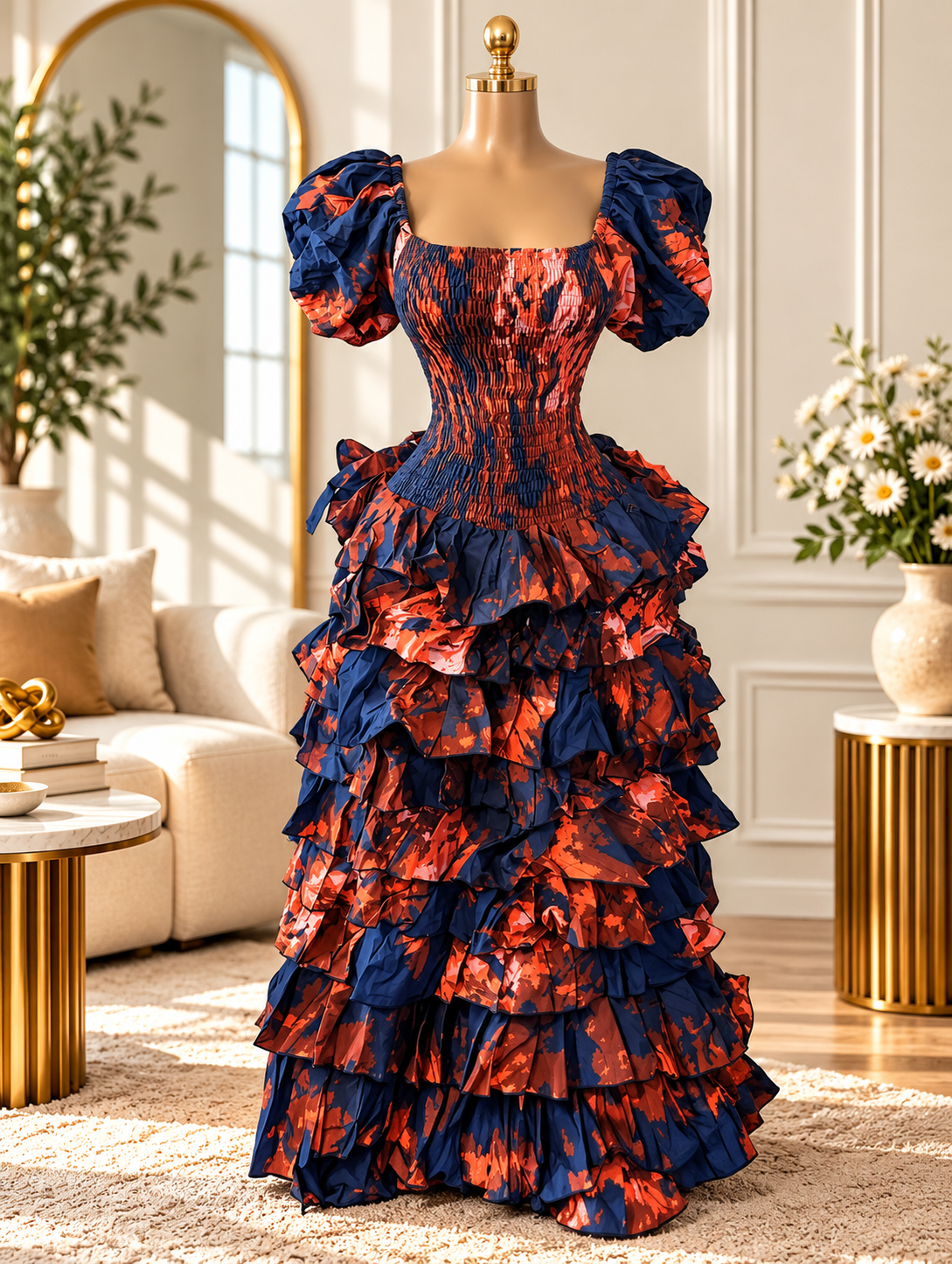 IYABO 9 steps OFF-SHOULDER Ankara dress
