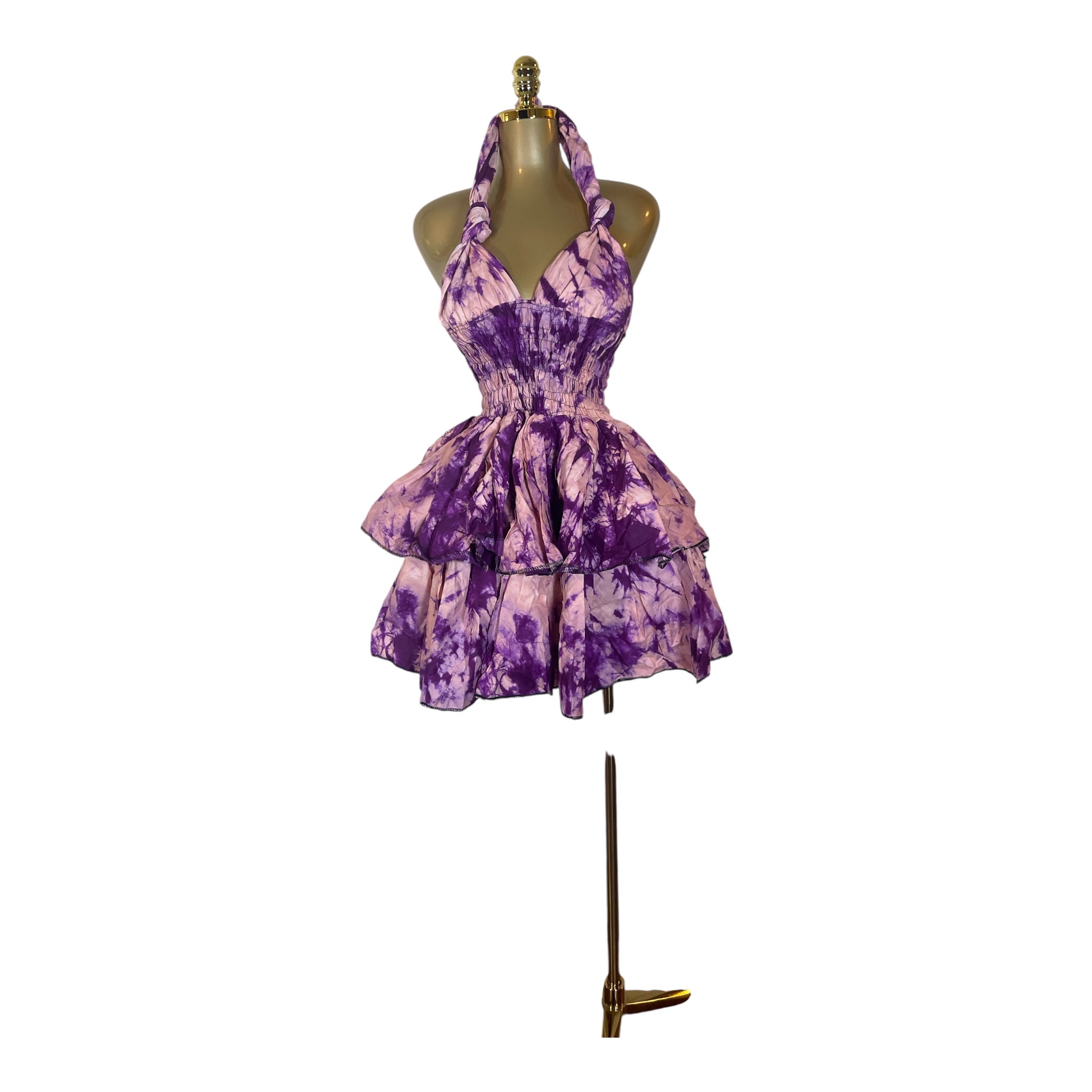 VERA HALTER NECK MINI DRESS