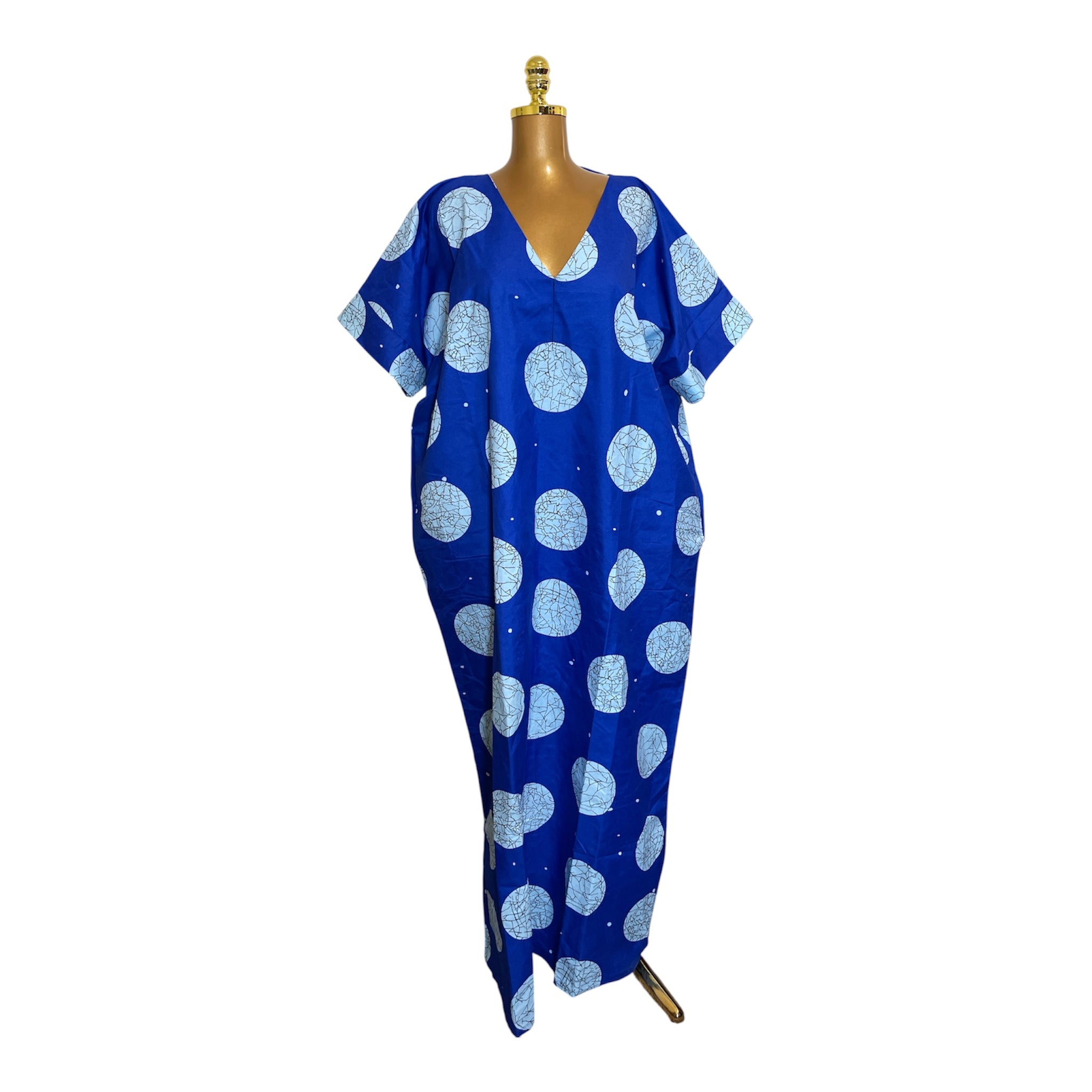 ANKARA CROSS BACK BUBU DRESS