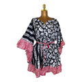 TRENDY CIRCLE BUBU WITH RUFFLE AND BELT