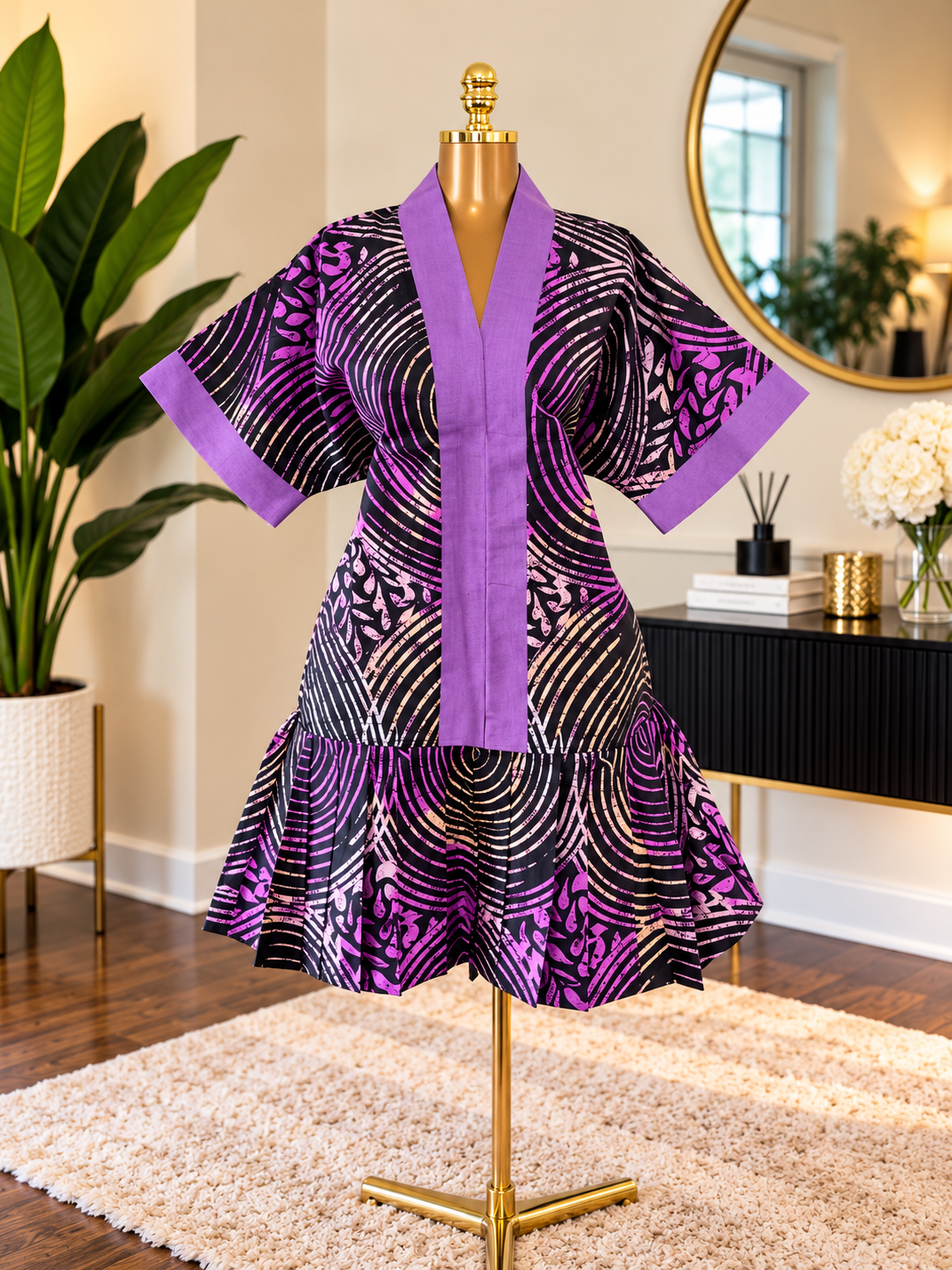 ASANTEWAA SHORT DRESS WITH BELT