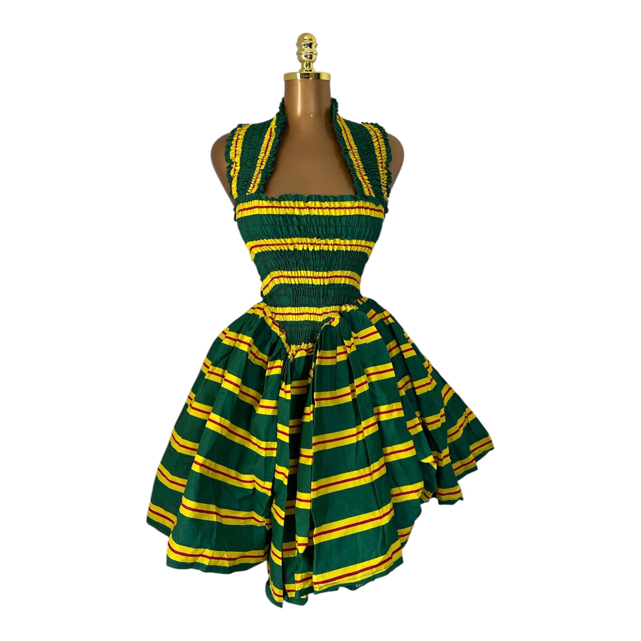 LOLA HALTER NECK SMOKED DRESS