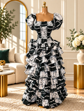 IYABO 9 steps OFF-SHOULDER Ankara dress