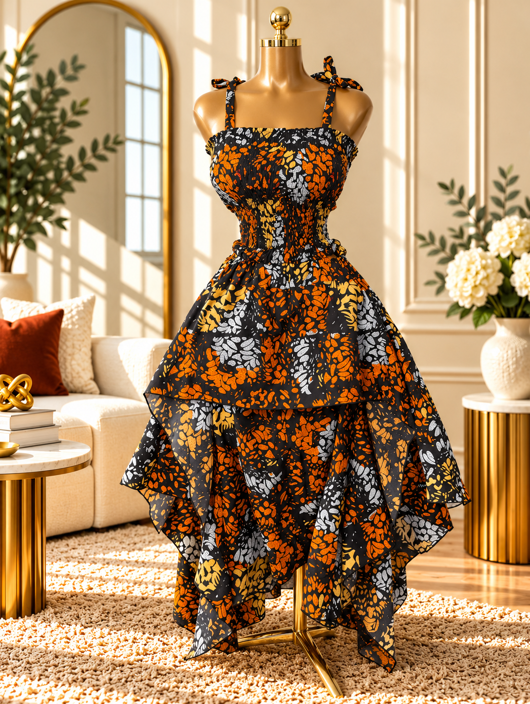 AMINA LUXURY HANDKERCHIEF SKIRT SET