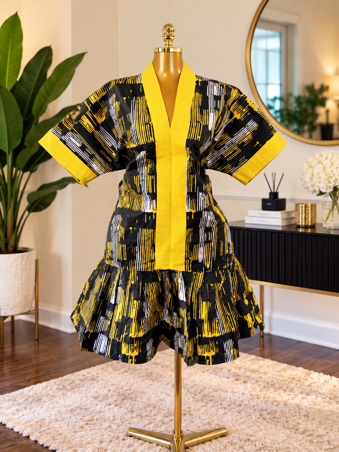 ASANTEWAA SHORT DRESS WITH BELT