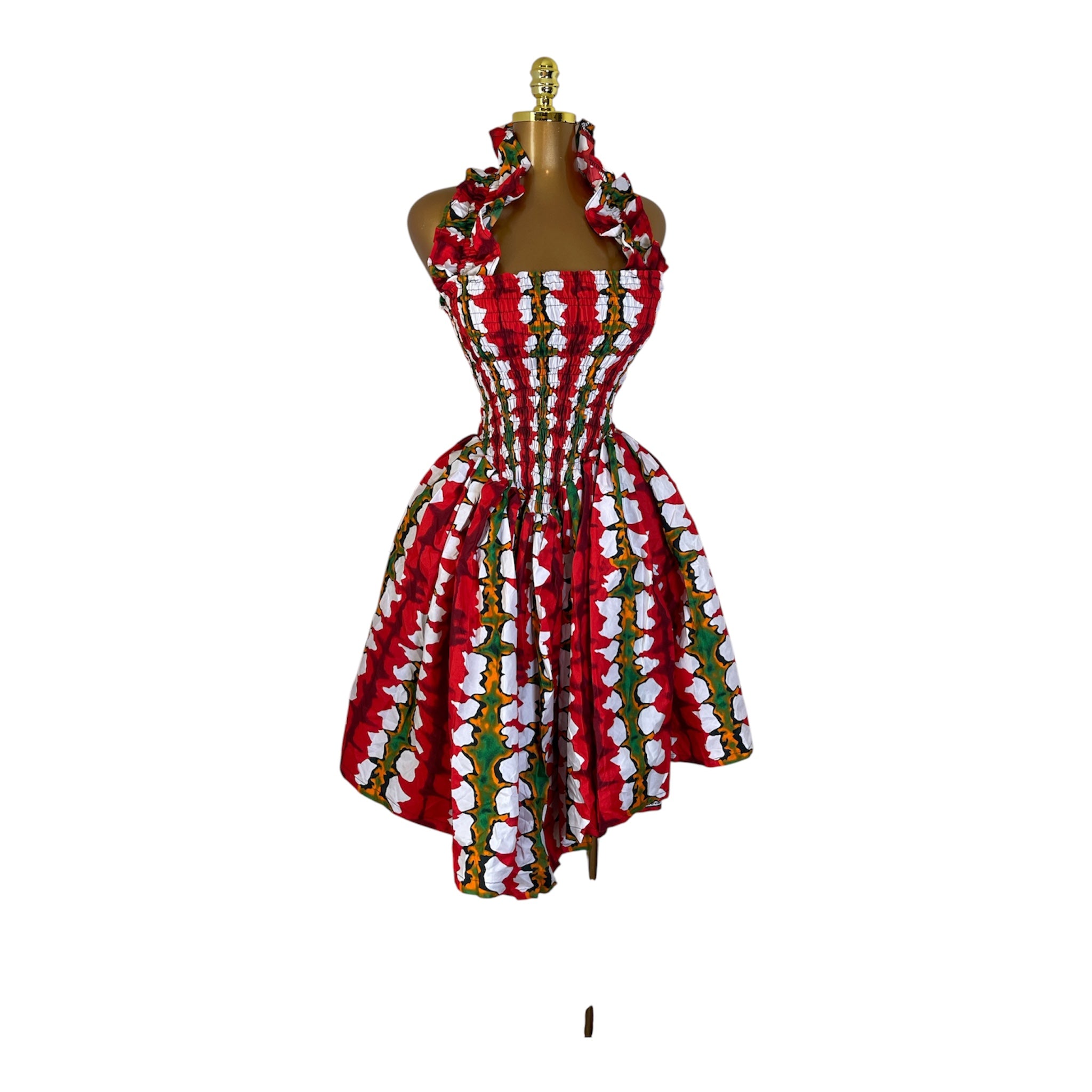 LOLA HALTER NECK SMOKED DRESS