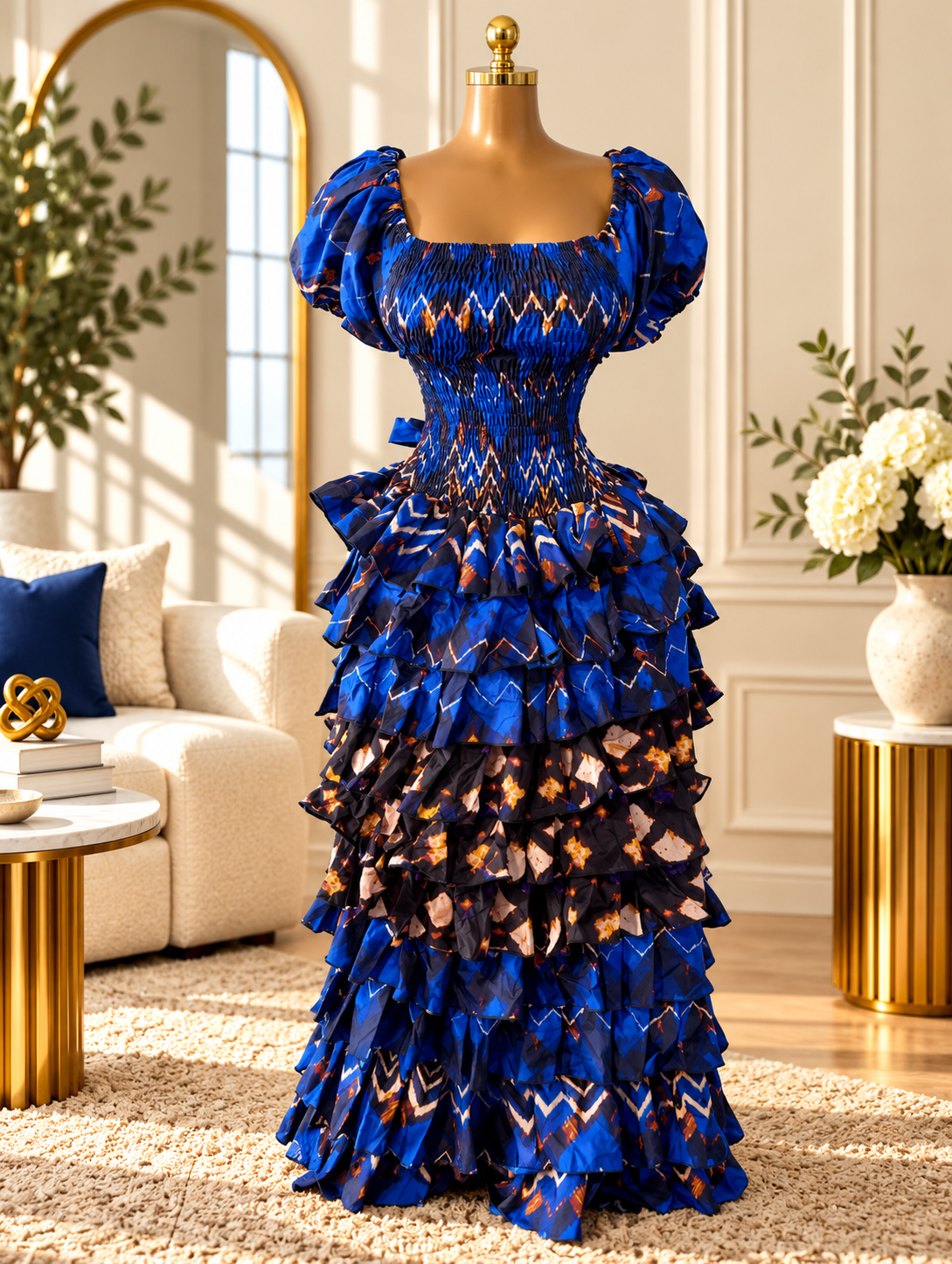 IYABO 9 steps OFF-SHOULDER Ankara dress