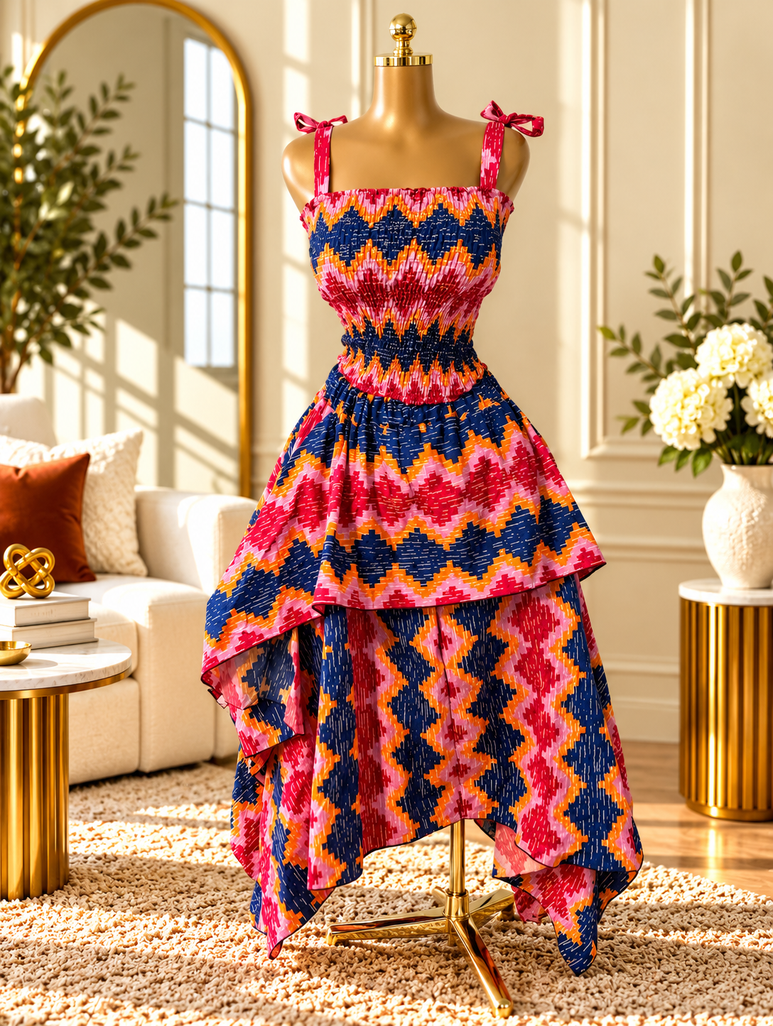 AMINA LUXURY HANDKERCHIEF SKIRT SET