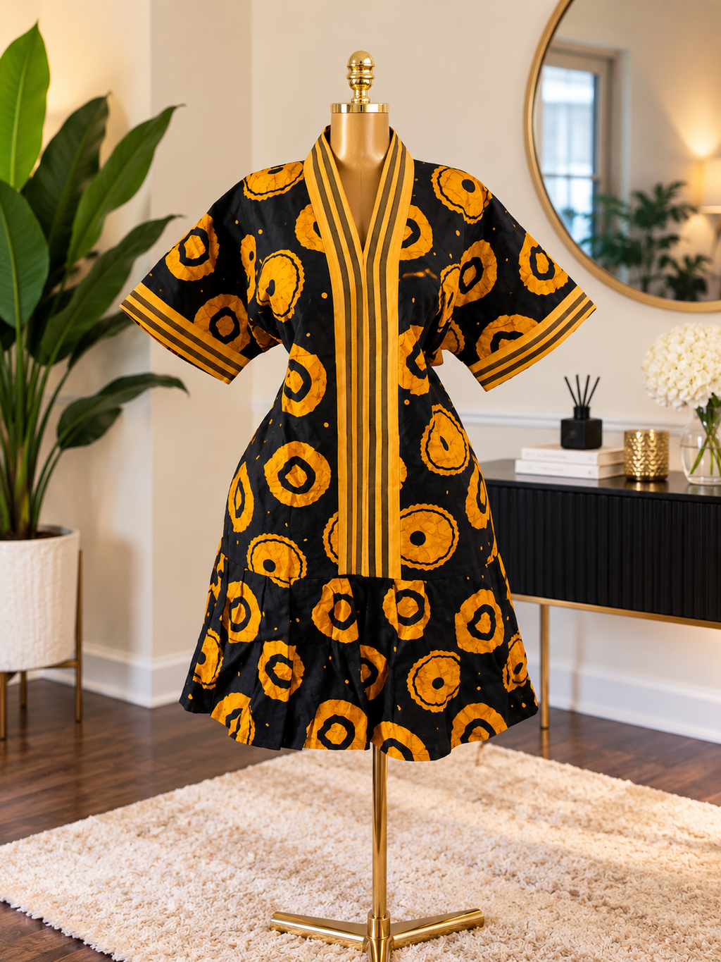 ASANTEWAA SHORT DRESS WITH BELT