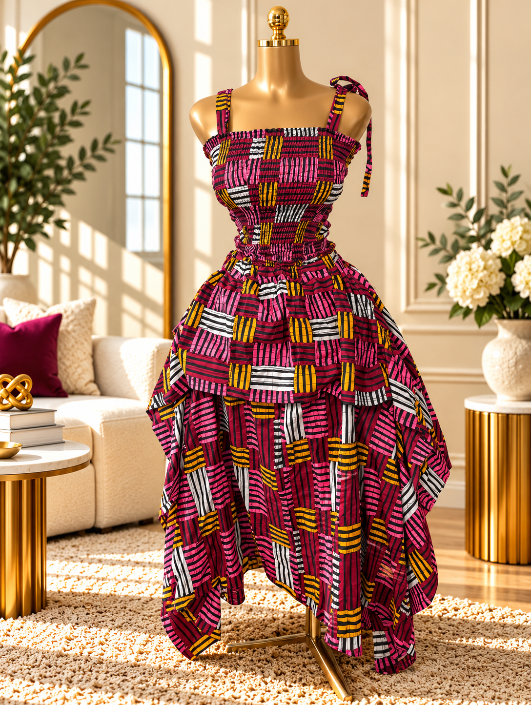 AMINA LUXURY HANDKERCHIEF SKIRT SET
