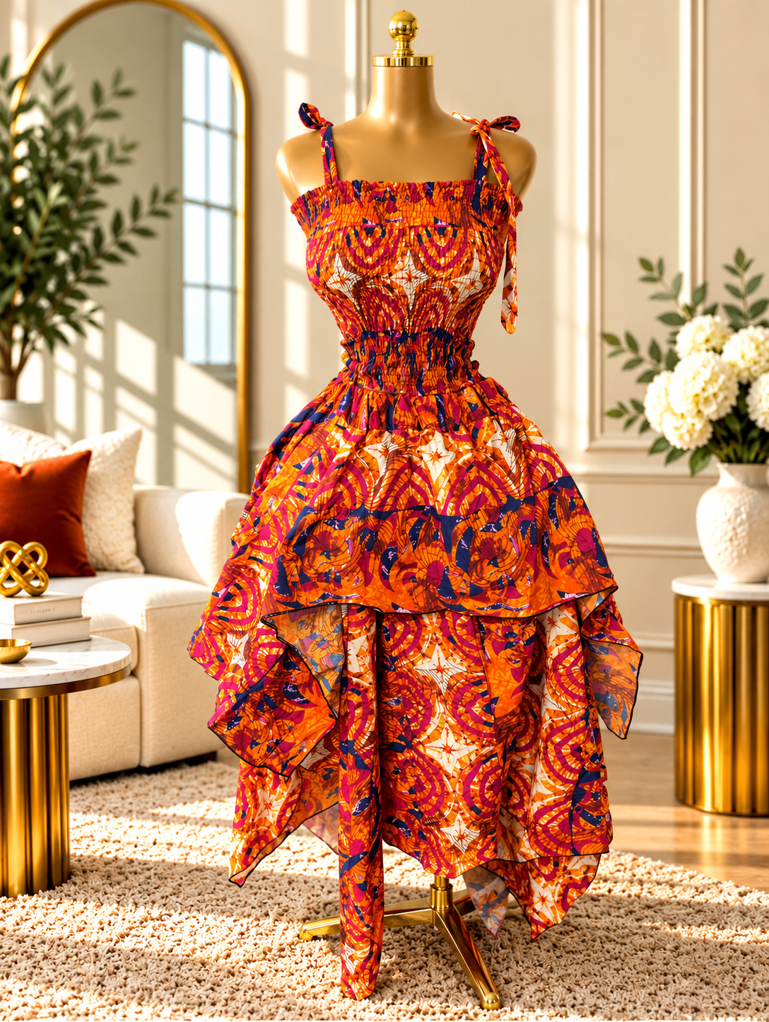 AMINA LUXURY HANDKERCHIEF SKIRT SET