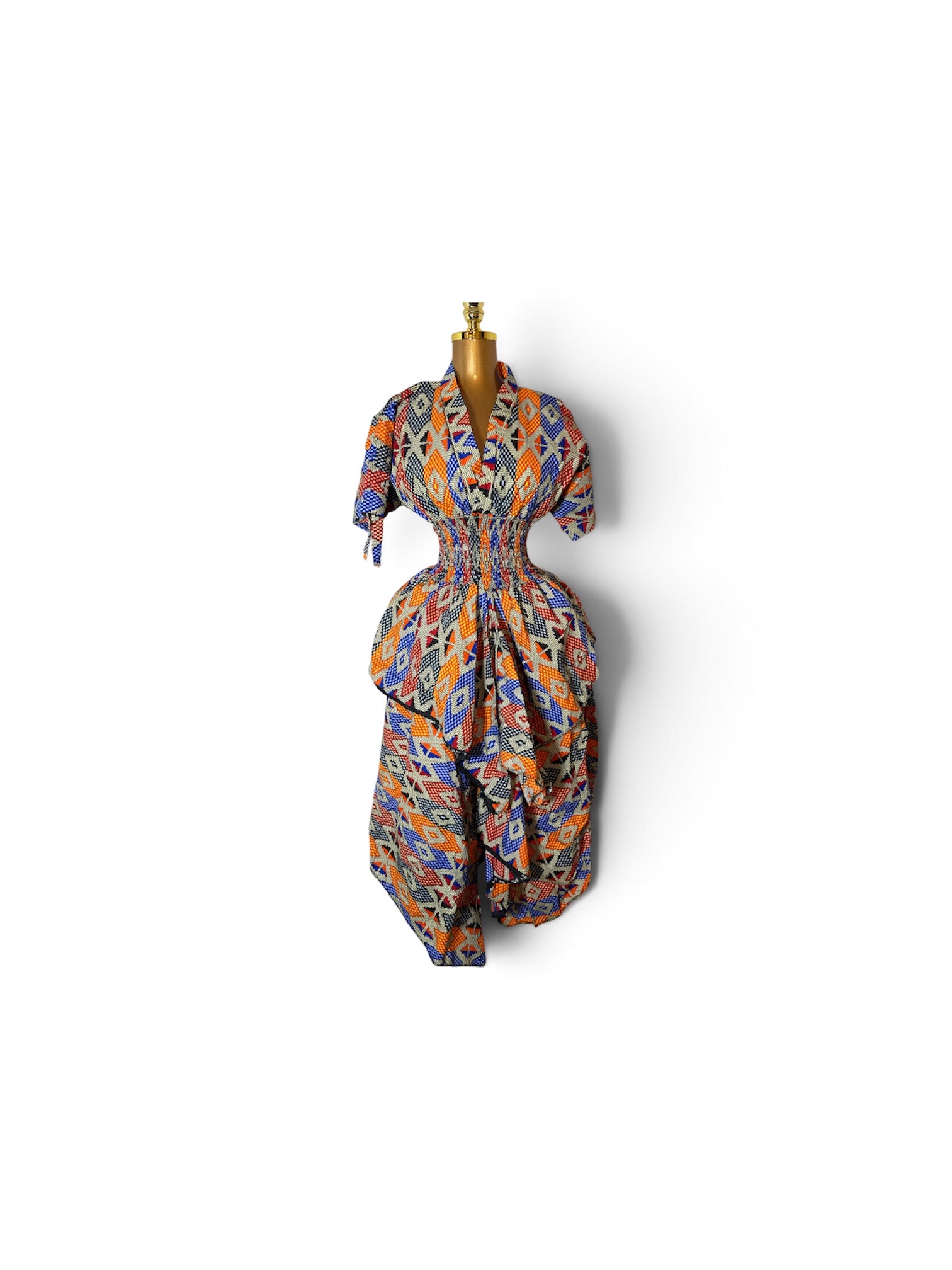 LOLA HANDKERCHIEF SKIRT DRESS WITH DRAWSTRINGs