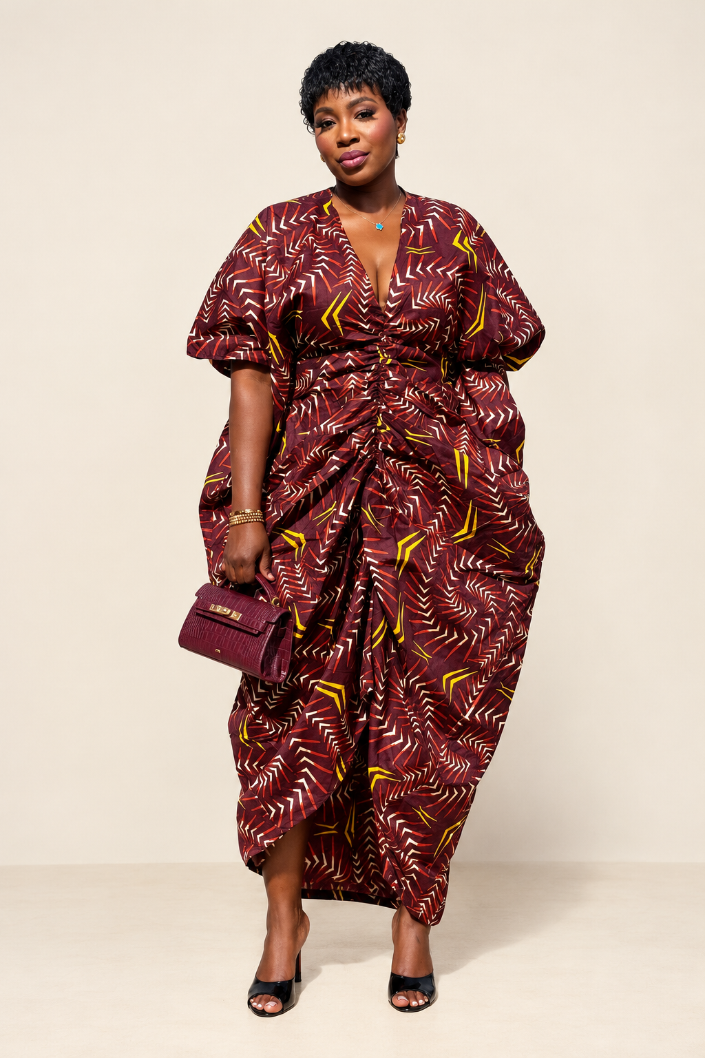 CHIOMA Ruched BUBU  DRESS