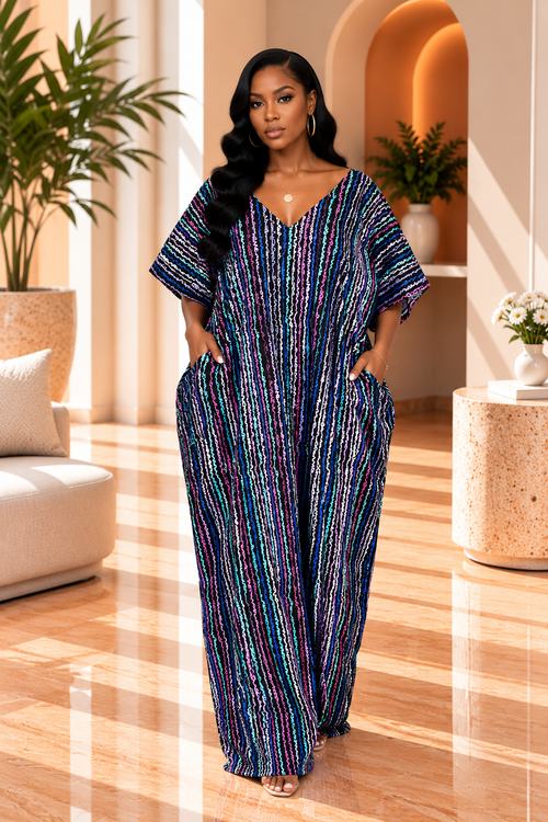 ANKARA CROSS BACK BUBU DRESS